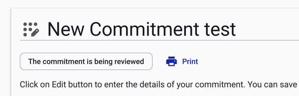 Commitment status