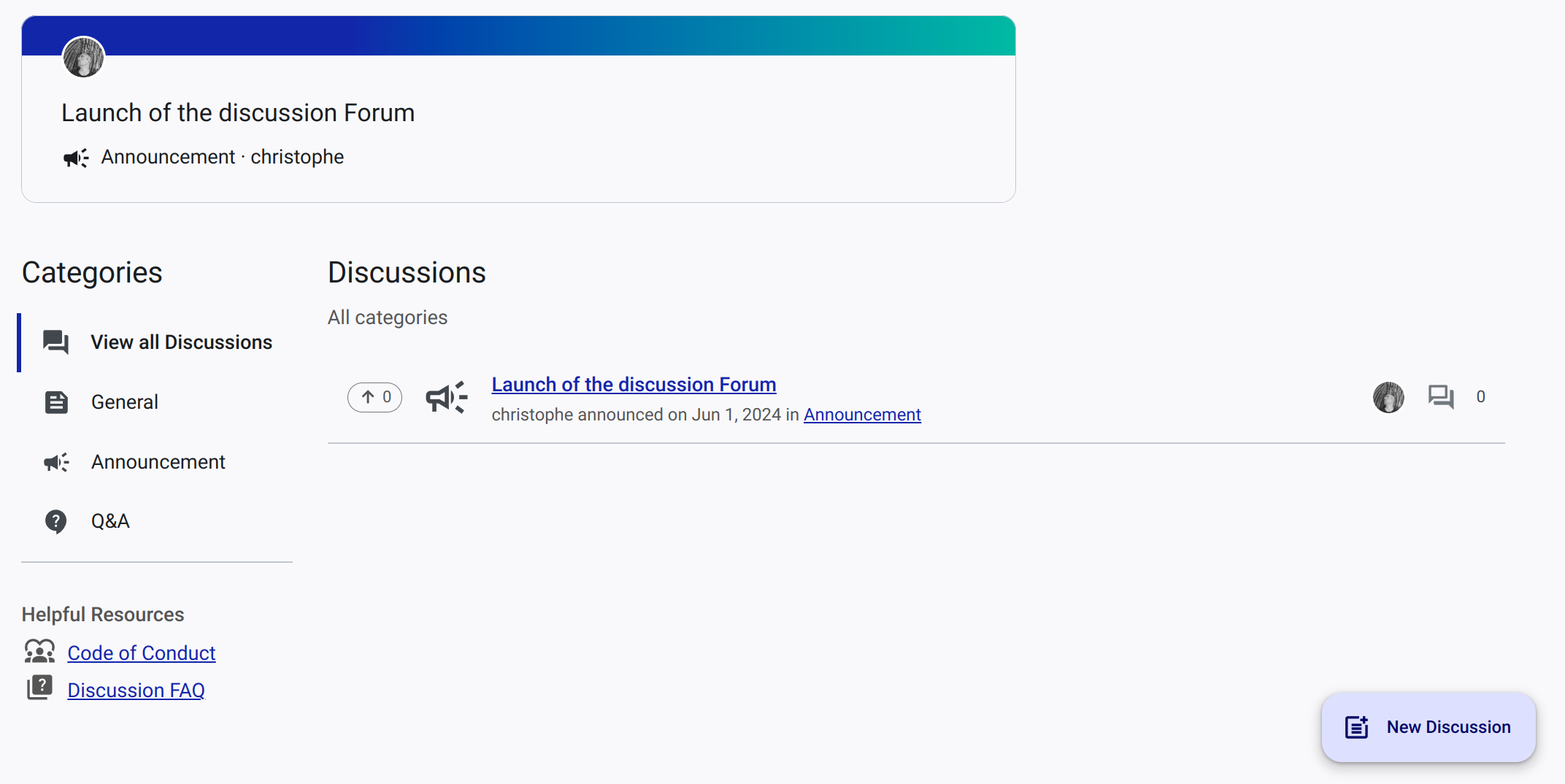 Discussion forum