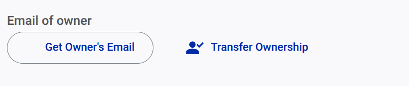 screenshot of the transfer ownership feature dialog