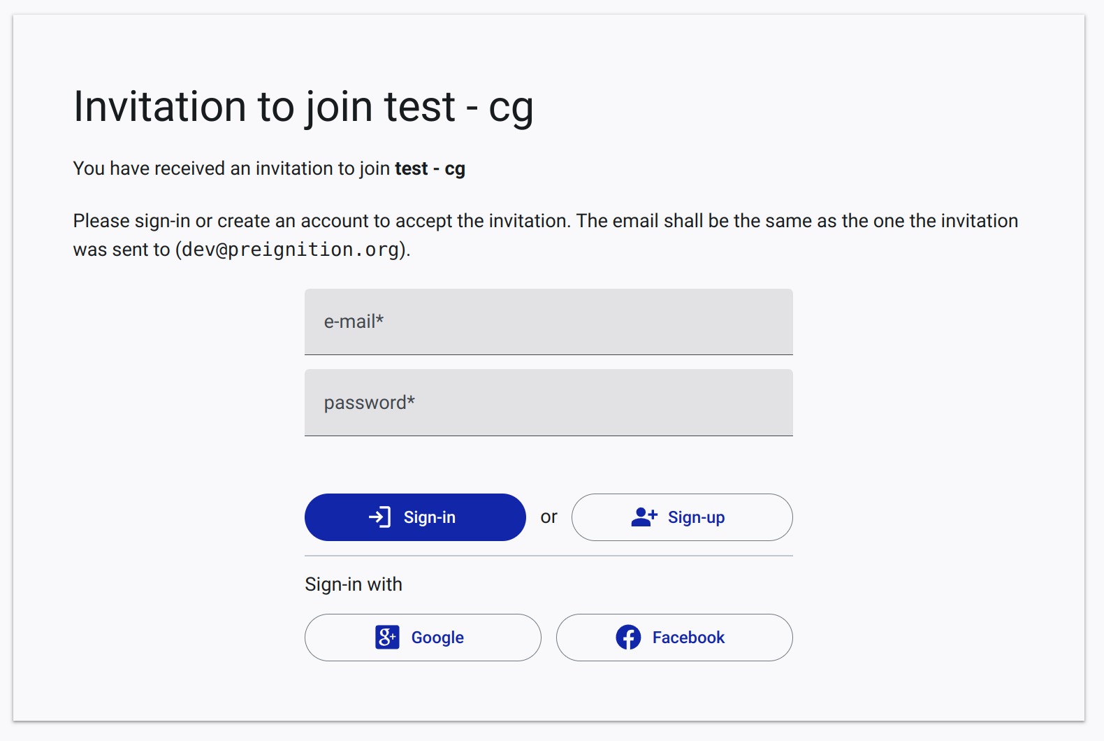 User account creation