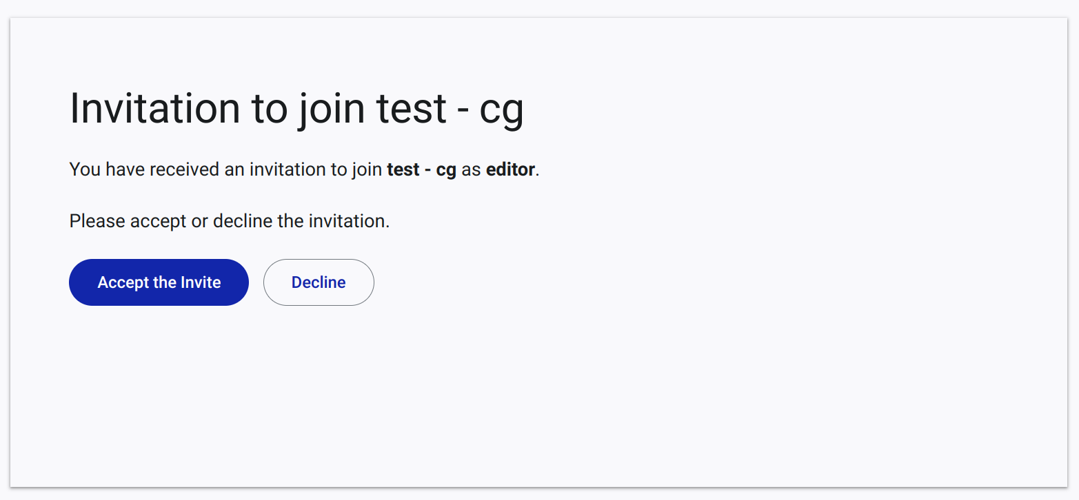 accept or reject the invite