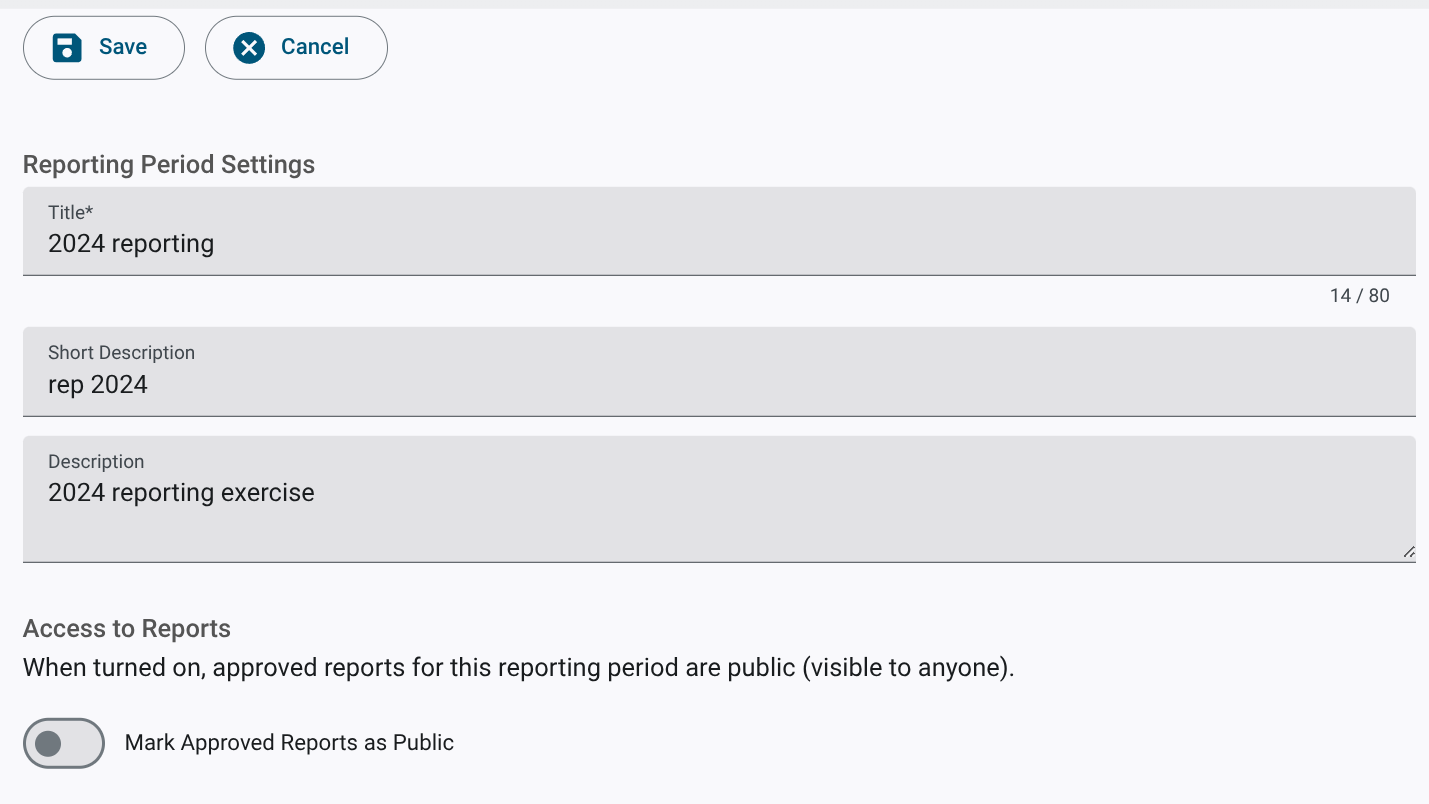 screenshot for making approved report as public