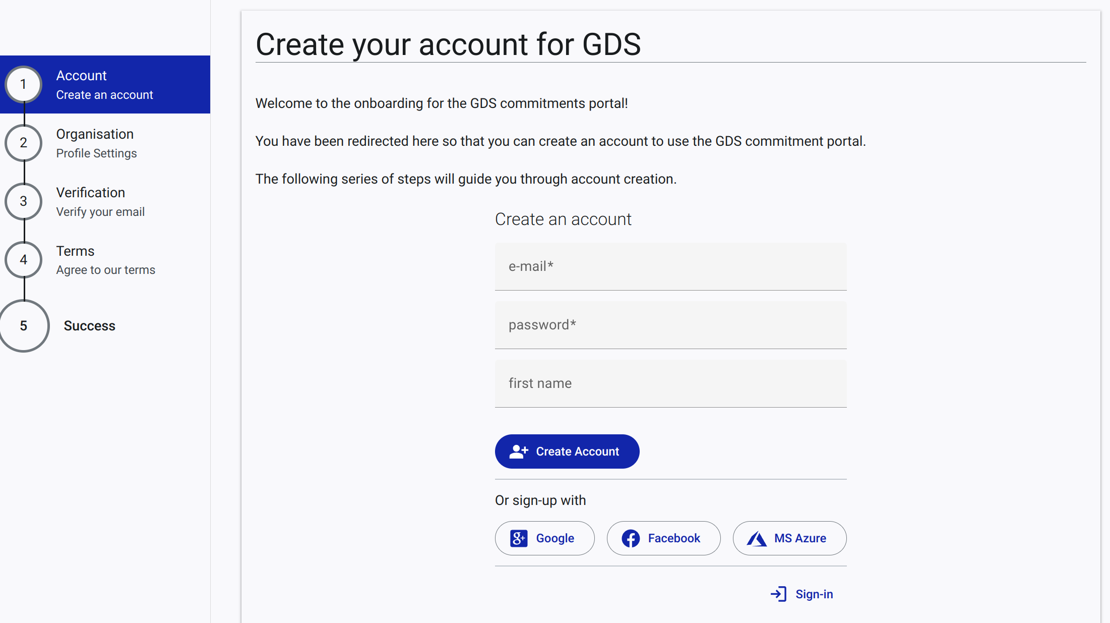 The user is prompted to enter their email address and password